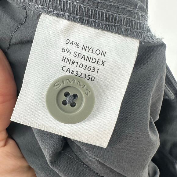 Simms Men’s 2X Guide Fishing Pants in Slate Gray Quick Dry Nylon Outdoor - Picture 3 of 10